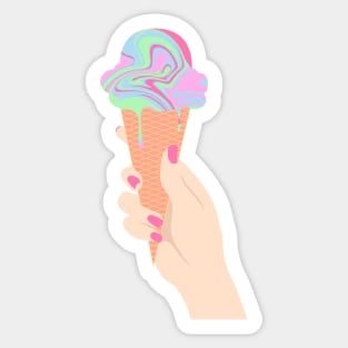 Acid Ice Cream Sticker